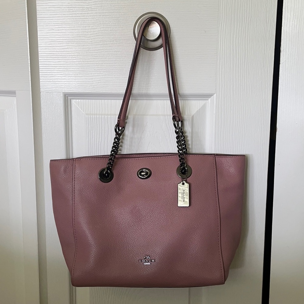Coach Turnlock Chain Tote